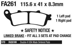 EBC EBC FRONT DISC BRAKE PADS