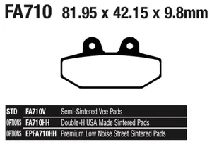 EBC Brakes International EBC REAR DISC BRAKE PADS