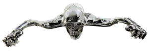 V-Twin Mfg SKULLED HEADLAMP VISOR ORNAMENT