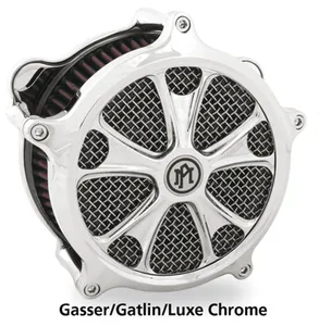 Performance Machine PM Super Gas Air Cleaner Face Plate, Gasser/Gatlin/Luxe, Chrome