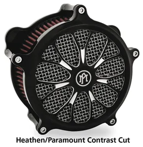 Performance Machine PM Super Gas Air Cleaner Face Plate, Heathen, Contrast Cut