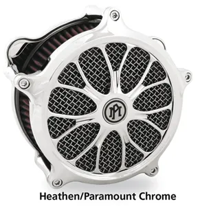 Performance Machine PM Super Gas Air Cleaner Face Plate, Heathen, Chrome