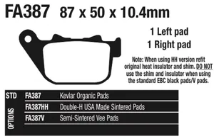 EBC Brakes International EBC REAR DISC BRAKE PADS