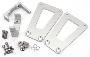 Zodiac (Made in Europe) Öhlins Inverted Fork Fender Bracket Kit, Clear Anodised