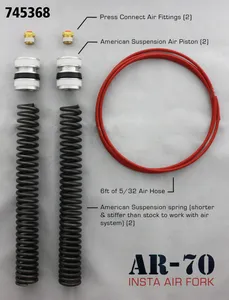 American Suspension AMERICAN SUSPENSION AIRRIDE FRONT FORK KIT FOR TOURING