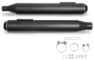 Black Duck Parts BLACK DUCK SLIP-ON MUFFLERS FOR MILWAUKEE EIGHT TOURING
