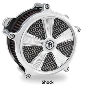 Performance Machine PM Super Gas Air Cleaner Face Plate, Shock, Chrome