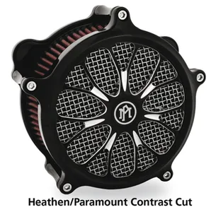 Performance Machine PM Super Gas Air Cleaner Face Plate, Paramount, Contrast Cut