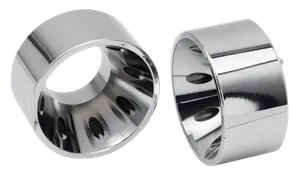 V-Performance V-Performance Standard End Cap Set, Chrome, 100mm, Touring 2004-2016
