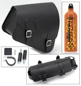 Texas Leather TEXAS LEATHER SPORTSTER FRAME BAG WITH BOTTLE HOLDER