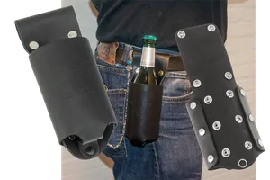 Texas Leather TEXAS LEATHER CAN & BOTTLE HOLDER
