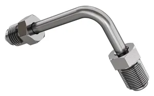 Goodridge Goodridge Brake Line Connector Pipe, 90°, Short, Stainless