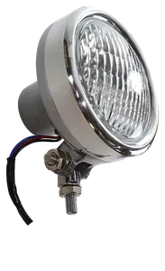 V-Twin Mfg POLISHED ALUMINUM RETRO HEADLIGHT