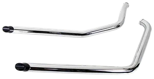 V-Twin DRAG PIPE SET WITH SHORT BLACK SLASH TIPS