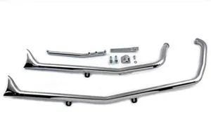 V-Twin CHROME UPSWEEP FISHTAIL DRAG PIPES