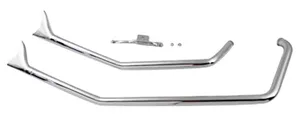 V-Twin CHROME UPSWEEP FISHTAIL DRAG PIPES