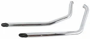 V-Twin DRAG PIPE SET WITH SHORT BLACK SLASH TIPS