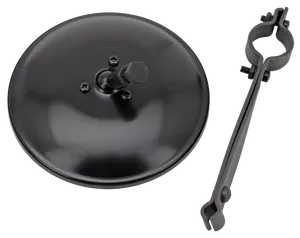 V-Twin REPLICA EARLY 5" ROUND MIRROR BLACK