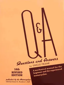 V-Twin Q&A SERVICE MANUAL BY UNCLE FRANK