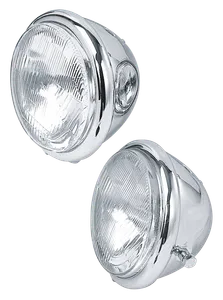 Zodiac (Genuine Zodiac Products) 5 1/2" CHROME BATES STYLE HEADLIGHTS