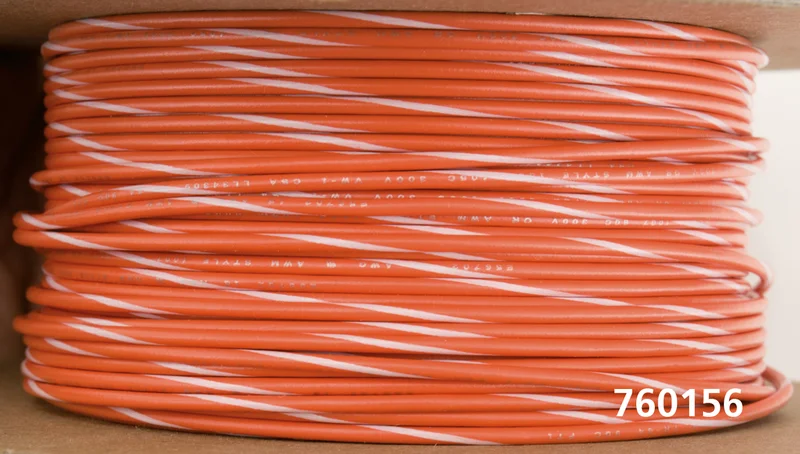 NAMZ 18 Gauge White Brown Stripe 100 Spool P