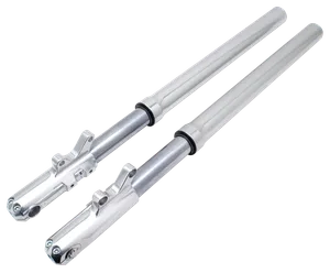 Maselli Racing Suspension Maselli Mid Glide Fork Leg Pair, 31.5", Chrome/Clear