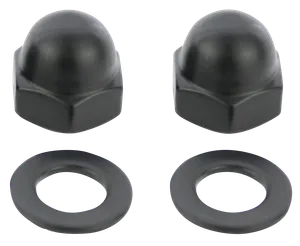 Screws4Bikes BLACK STAINLESS MIRROR NUT KIT
