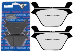 Lyndall Brakes LYNDALL BRAKE PAD SETS, REAR