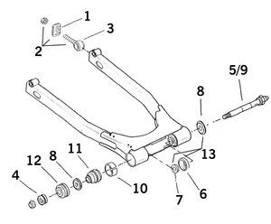 V-Twin SWINGARM PARTS FOR TOURING 1980-2001