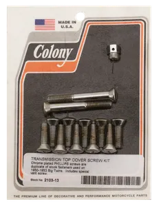 Colony TRANSMISSION TOP COVER SCREW KIT FOR 4 SPEED BIG TWIN