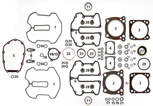 James Gaskets ENGINE GASKETS, SEALS AND O-RINGS FOR MILWAUKEE EIGHT 2017 TO PRESENT