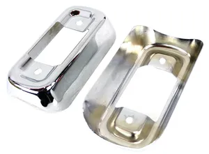 V-Twin CHROME MUFFLER BRACKET COVERS FOR TOURING