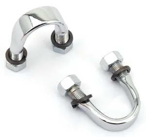 Samwel Supplies Rear Guard U-Bolt Set with Nuts, Chrome, Pair (OEM 13051-38, 49177-38)