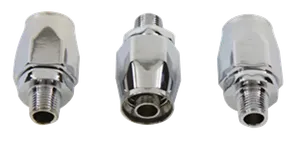 V-Twin Mfg REUSEABLE FITTINGS FOR STAINLESS STEEL BRAIDED OIL LINE