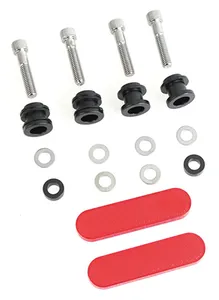 V-Twin Sissy Bar Black Docking Hardware Kit, 2018-Up Softail Standard Frame