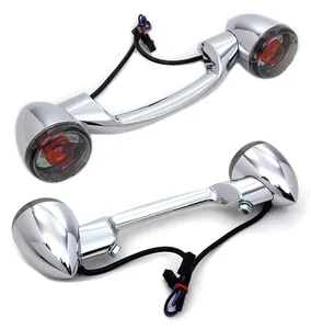 V-Twin REAR TURN SIGNAL BAR WITH BULLET TURN SIGNALS