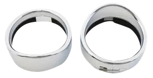 V-Twin Mfg FRENCHED VISOR STYLE SPOTLIGHT TRIM RINGS